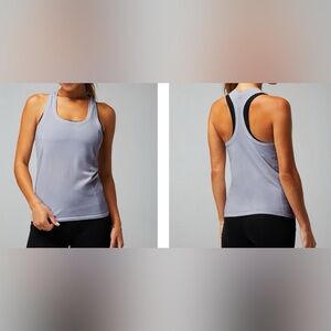 Fabletics Light Gray Tank Top - Feather Tech Racerback